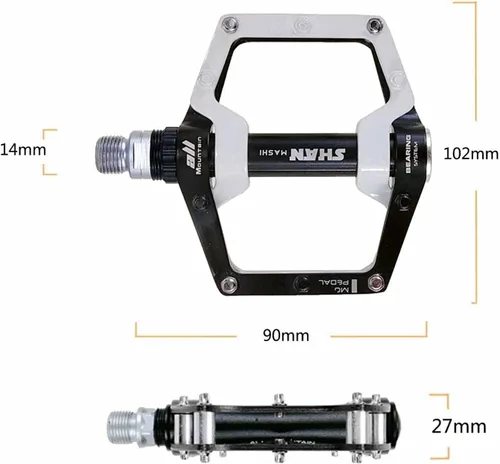 Miniatura 6 de Pedales de Bicicleta - Pedales de Bicicleta de Aleación de Aluminio - Pedales de Bicicleta de Montaña con Tacos Antideslizantes Extraíbles 9/16