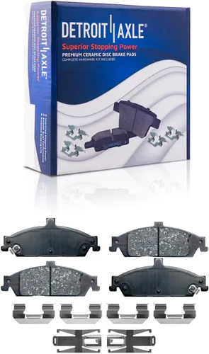 Miniatura 68 de Detroit Axle - Pastillas de freno traseras para Mercedes-Benz C230 C240 C280 C320 C350 CLK320 CLK350 CLK430 E300 E320 E420 E430 SLK350, pastillas