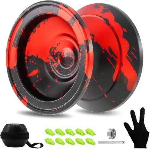 Miniatura 7 de FETESNICE 1.No Yoyo Profesional para Adultos - Set de Yoyo de Metal Sensible y No Sensible para Principiantes y Jugadores Avanzados, Incluye 10