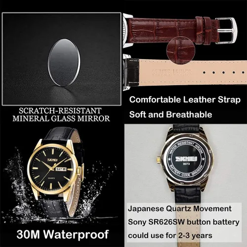 Miniatura 3 de SKMEI Par de relojes para parejas, hombres y mujeres, para él y para ella, juego de relojes para esposo, esposa, San Valentín, reloj de pulsera a