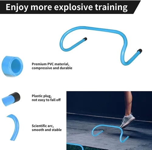 Miniatura 5 de TNZMART Escalera de agilidad y conos de disco, juego de entrenamiento de peldaños ajustables con 10 conos deportivos de plástico para entrenamiento