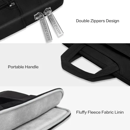 Miniatura 4 de MOSISO Bolsa de hombro para laptop compatible con MacBook Air/Pro, 13-13.3 pulgadas, portátil de 14 pulgadas, 2023-2021 A2779 M2 A2442 M1, funda