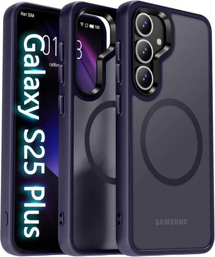 Miniatura 34 de Oterkin Funda magnética para Samsung Galaxy S24 Ultra mate, funda para teléfono S24 Ultra compatible con MagSafe, esmerilada, translúcida, a prueba