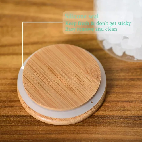 Miniatura 8 de Yalucky Tarros de especias, recipientes de avena durante la noche con tapa hermética y cuchara, juego de recipientes decorativos de cocina