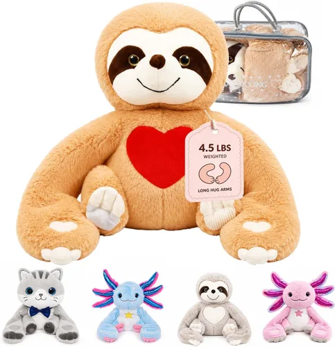 Miniatura 7 de Micling Animal de Peluche con Peso - Ajolote Azul 4.5 libras, Ideal para Necesidades Sensoriales, Autismo y Ansiedad Comodidad y Relajación tanto