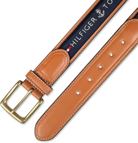 Miniatura 11 de Tommy Hilfiger Men's Fabric Inlay Casual Belt with Classic Harness Buckle