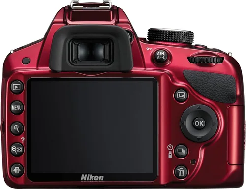 Miniatura 4 de Nikon D3200 24.2 MP CMOS Digital SLR con lente de zoom 18-55 mm f/3.5-5.6 AF-S DX VR NIKKOR (Rojo)