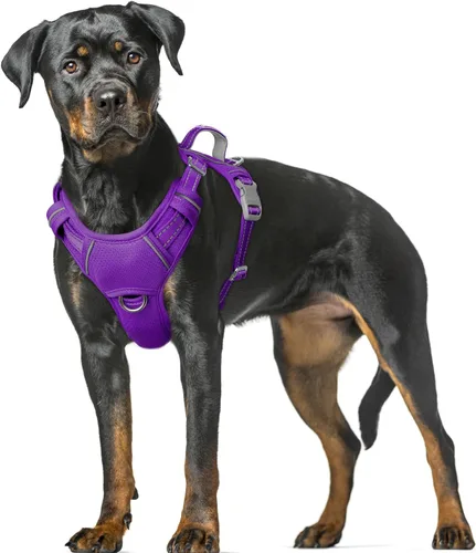Miniatura 54 de BARKBAY Arnés para Perro Sin Tirones Talla Grande Arnés Reflectante para Perro con Clip Frontal y Asa de Control Fácil para Caminar Entrenar Correr