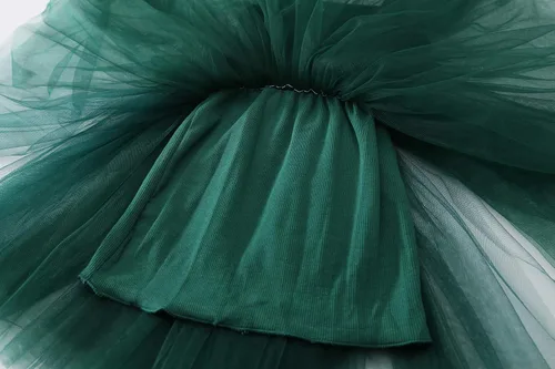 Miniatura 5 de BTGIXSF - Vestido tipo tutú para niña, vestido sin mangasmanga larga para niña, vestido de verano de tul para niña