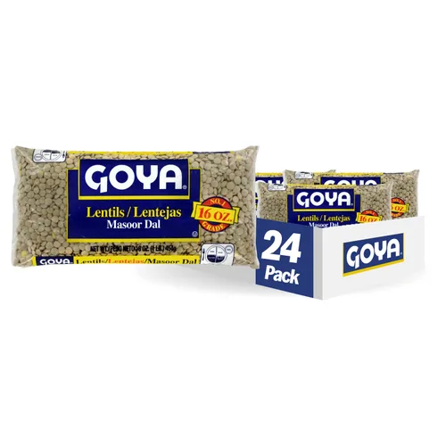 Goya Lentejas de alimentos, secas, 16 onzas (paquete de 24)