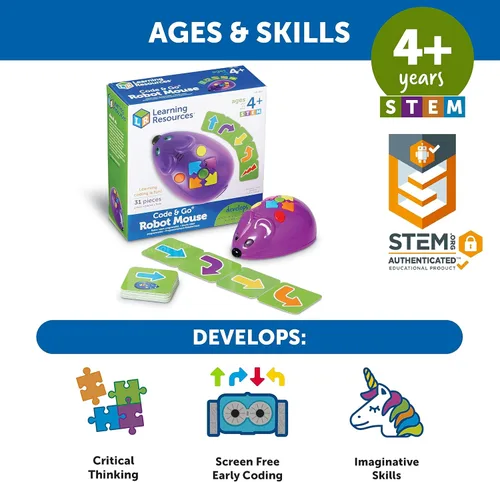 Miniatura 7 de Juego de actividades Learning Resources con robot de ratón Code & Go