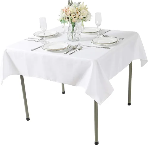 Miniatura 116 de Cupuamon - Mantel rectangular de 60 x 84 pulgadas, tela de poliéster lavable para decoración de bodas, fiestas, cenas y banquetes