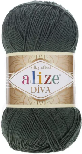 Miniatura 21 de Alize Diva Silk Effect 100% hilo acrílico de microfibra, 1 madejas de bola de 3.53 oz 383yds color (1 - crema)