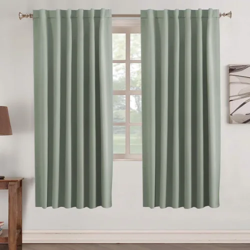 Miniatura 11 de Turquoize Cortinas Opacas para Tratamiento de Ventana con Trabillas Traseras para Sala de Estar/Dormitorio, Tratamientos de Ventana con Aislamiento