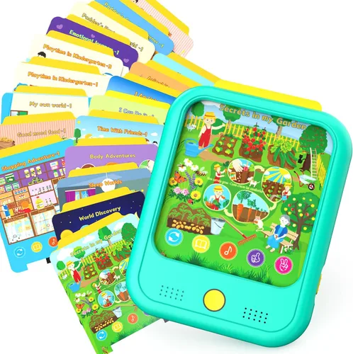Miniatura 9 de Tableta de aprendizaje para niños, almohadilla de aprendizaje educativa para niños de 2 a 5 años para aprender alfabetos, números, alimentos