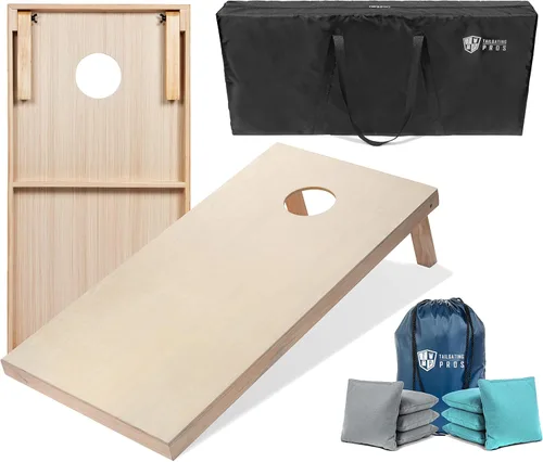 Miniatura 41 de Tailgating Pros Tablas para juego de cornhole - 4 x 2 pies y 3 x 2 pies. Juego de cornhole con estuche de transporte y juego de 8 bolsas de maíz