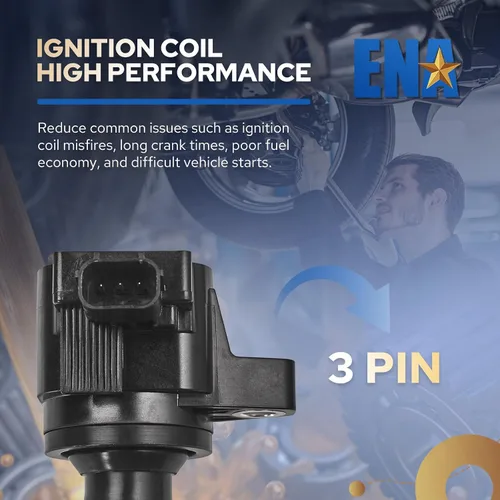 Miniatura 4 de ENA Juego de 4 bobinas de encendido compatibles con Honda Fit 2016-2020 1.5L Civic 2015-2020 2.0L