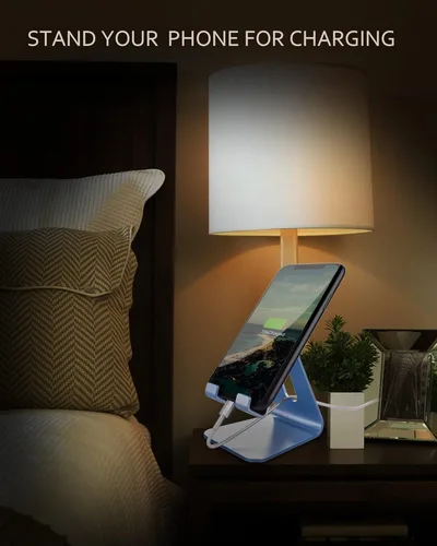 Miniatura 7 de CreaDream Soporte para teléfono celular, cuna, soporte, soporte de escritorio de aluminio compatible con Switch, todos los teléfonos inteligentes