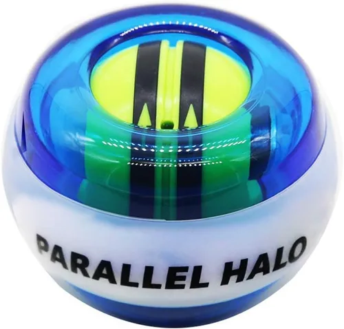 Miniatura 2 de Power Wrist Ball AUTO Start Gyro Ball with LED Lights Forearm Exerciser Wrist Strengthener for Strengthening Muscle and Bones Azul y blanco