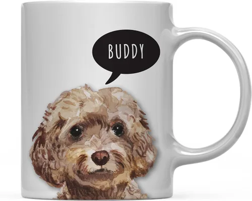 Miniatura 15 de Andaz Press Taza de café personalizada de 11 onzas para perro, Shih Tzu Shorter Haired Up Close, paquete de 1 Shih Tzu pelo más corto personalizado