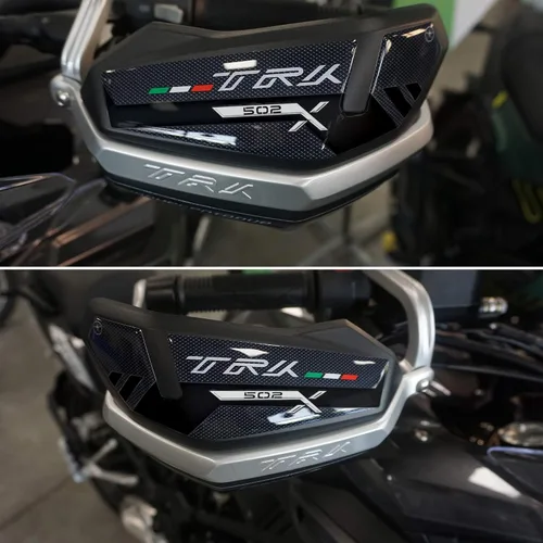 labelbike - Pegatinas 3D Paramanos de Moto Protección y Decoración en Resina Compatible con Benelli TRK 502 X - Negro