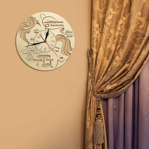 Miniatura 5 de Reloj de madera Slient de 12 pulgadas con diseño retro, funciona con pilas, para sala de estar, dormitorio y oficina