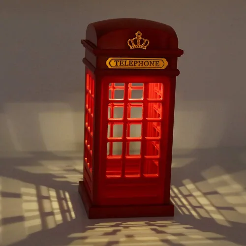 Miniatura 9 de ASHATA Cabina de teléfono retro LED lámpara de noche táctil regulable mesa escritorio luz para dormitorio estudiantes dormitorio dormitorio