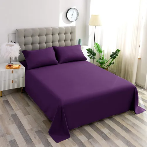 Miniatura 20 de Soft Aqua - Sábana encimera de tamaño individual 100% algodón satinado, 600 hilos, calidad de cama, sábana encimera, fresca y lisa, solo una sábana