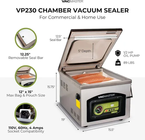 Miniatura 2 de Sellador al vacío con cámara VacMaster VP230
