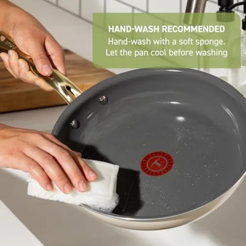 Miniatura 8 de T-fal Preserve Ceramic, juego de utensilios de cocina antiadherentes de cerámica de 13 piezas, apto para horno y asador hasta 350°F, incluye olla