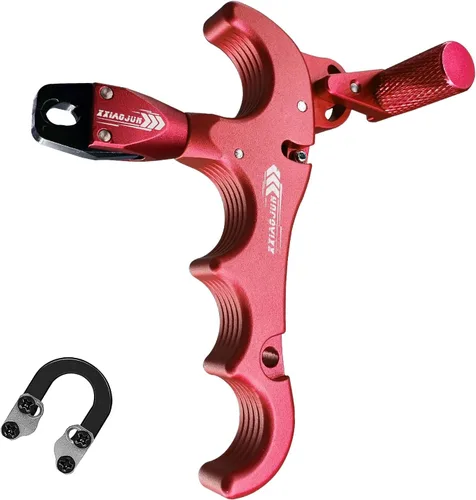 Miniatura 12 de Lanzador de ayuda de arco compuesto y cuerda de bucle D, ajustable puede girar 360° pulgar liberación arco ayuda aleación de aluminio, ayudas