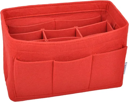 Vercord Organizador de bolso, talla 4 multicolor, para insertar formadores, 12 bolsillos, Rojo, M