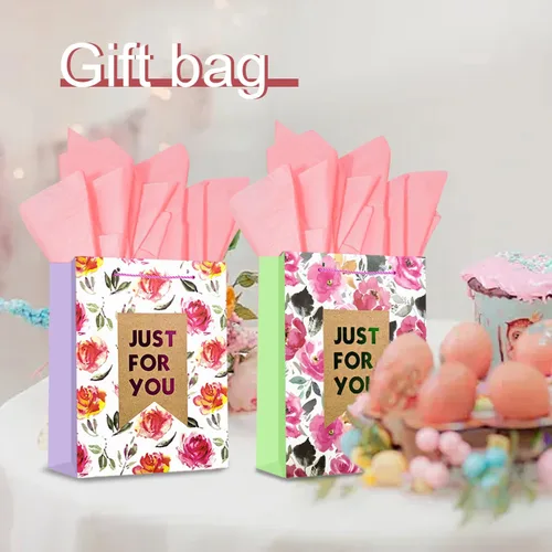 Miniatura 2 de Colodeol 4 Piezas Bolsas de Regalo del Día de San Valentín de 16.8" con Papel de Seda, Bolsa Extra Grande del Día de San Valentín con Asas Bolsas