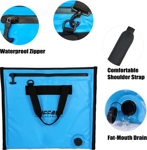 Miniatura 5 de Buffalo Gear Bolsa térmica aislada - Enfriador de cebo de 20 x 18 pulgadas, bolsa impermeable para matar peces
