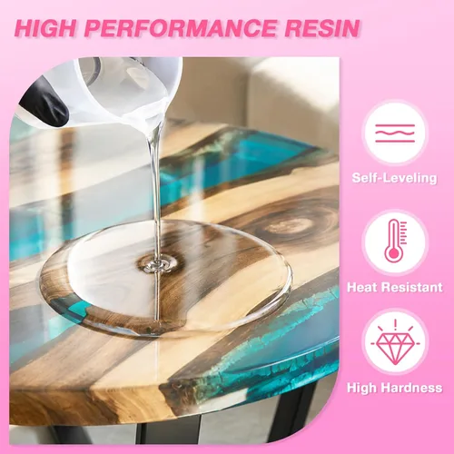 Miniatura 4 de YIEHO Epoxy Resin Kit 2 Gallon, Upgraded Crystal Clear High Gloss Epoxy Resin and Hardener, 2 Part Resina Epoxica for Jewelry Making, Crafts, DIY