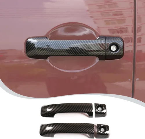 Miniatura 9 de ABS coche exterior manija cubierta decorativa ajuste para Toyota FJ Cruiser manija accesorios 4 unids/set (brillante)