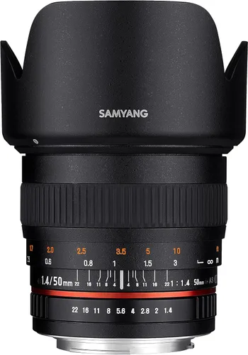Samyang SY50M-N Teleobjetivo fijo Prime 1.969 in F1.4 Lente para Nikon Digital SLR