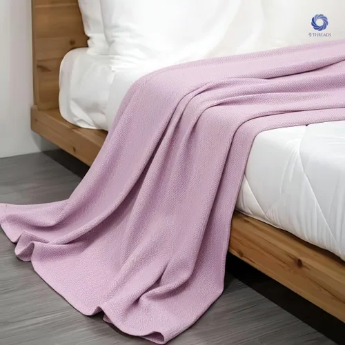 Miniatura 2 de Manta multiusos 100% de algodón de fibra extralarga, suave y transpirable, ligera para todas las estaciones, para sofá, sofá, cama, lavable a Espiga
