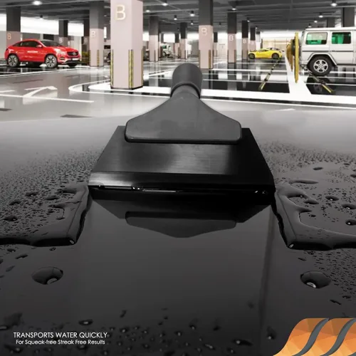 Miniatura 2 de EHDIS Rascador de parabrisas de goma de 5 pulgadas para automóvil, vidrio, espejo, ducha, puerta, baño (color negro, 2)