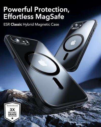 Miniatura 3 de ESR Funda para iPhone 17e/iPhone 16e, compatible con MagSafe, protección de grado militar a prueba de golpes, parte trasera resistente a los claro
