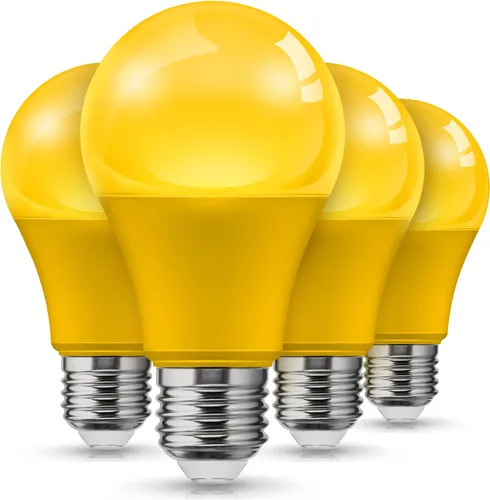 Miniatura 12 de L LOHAS LED Bombillas LED, Bombilla de Luz Ámbar para Ayuda del Sueño, A19 9W (Equivalente a 60 Vatios), Bloqueo de Luz Azul, Bombillas Regulables
