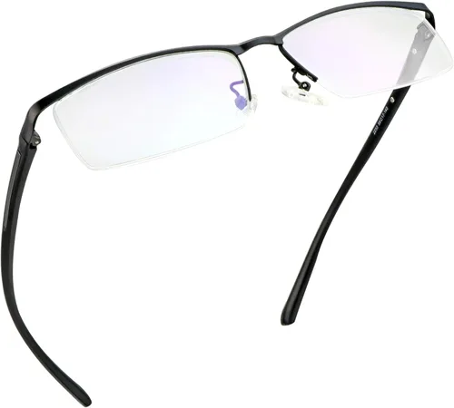 LifeArt Lentes de lectura sin montura de aleación, lentes de bloqueo de luz azul, antifatiga ocular, anteojos para juegos de computadora, gafas de