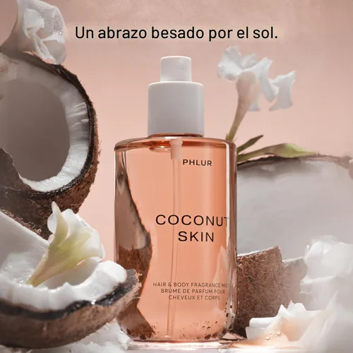 Miniatura 2 de PHLUR Coconut Skin Body Mist - Bruma de fragancia para cabello y cuerpo - Spray corporal de coco con caramelo, flores blancas, sándalo y ámbar