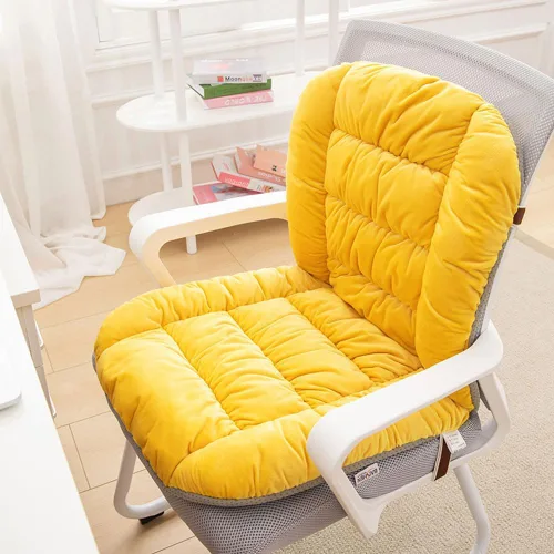 Miniatura 7 de Cojín para Silla de Escritorio con Asiento Suave y Respaldo, 90x50cm Gris claro
