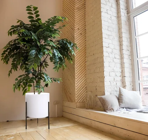 Miniatura 7 de Macetero moderno con soporte de metal de 8, 10, 12 y 14 pulgadas, para plantas