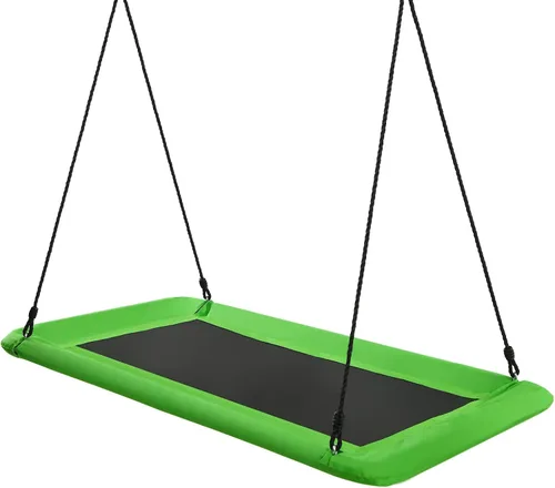 Miniatura 9 de Costzon Columpio rectangular gigante de 60 pulgadas para niños y adultos, resistente al desgaste para interiores y exteriores, con marco de acero