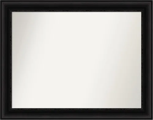 Miniatura 315 de Amanti Art Espejo personalizado, espejo de baño negro puente, espejo de pared o espejo de tocador de baño sobre el fregadero (26 x 26 pulgadas)