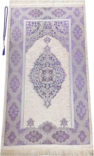 Miniatura 14 de ihvan online Alfombra de oración musulmana Tasbih con 99 cuentas, chenilla suave, ligera y plegable, tapete de oración portátil de viaje, regalo