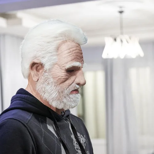 Miniatura 3 de ALXOY GHDLM - Máscara realista de anciano, máscara de látex de hombre calvo, máscara realista para fiesta de Halloween, fiesta de cosplay (Q)