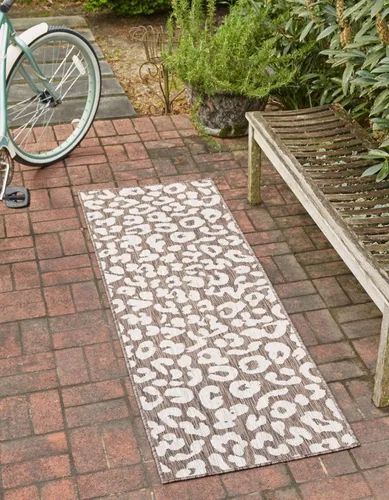 Miniatura 42 de Unique Loom Outdoor Safari Collection Alfombra de área - Leopardo (4 pies 1 pulgada x 6 pies 1 pulgada rectangular, gris claro/gris)